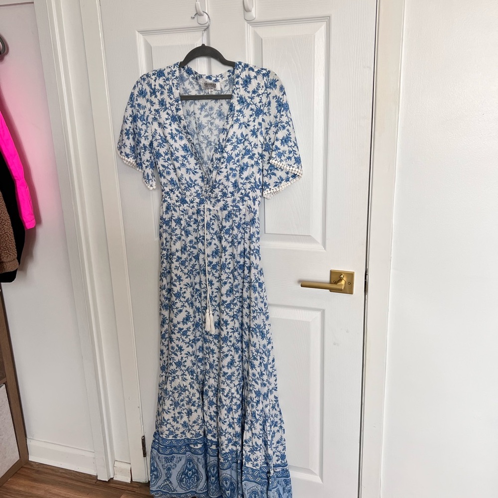 Floral Blue Maxi Dress